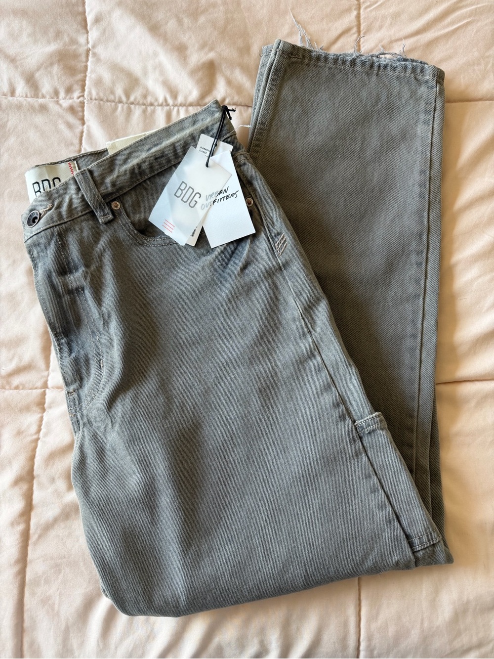 BDG Men’s Straight Jeans in Sage Gray